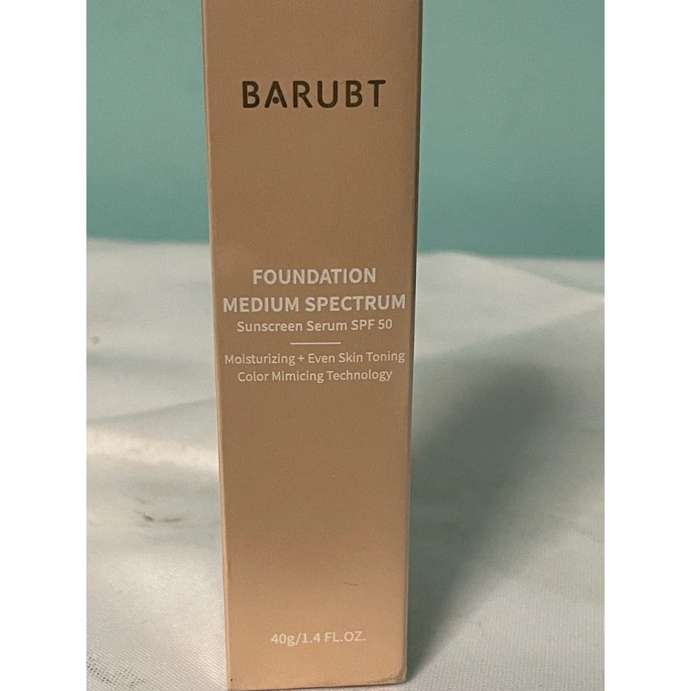 Barubt‎ Foundation Medium Spectrum Sunscreen Serum SPF 50 1.4oz Sealed